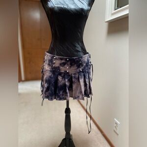 Mini Skirt Set Club vibes NWOT spikes, cords- soft fabric.